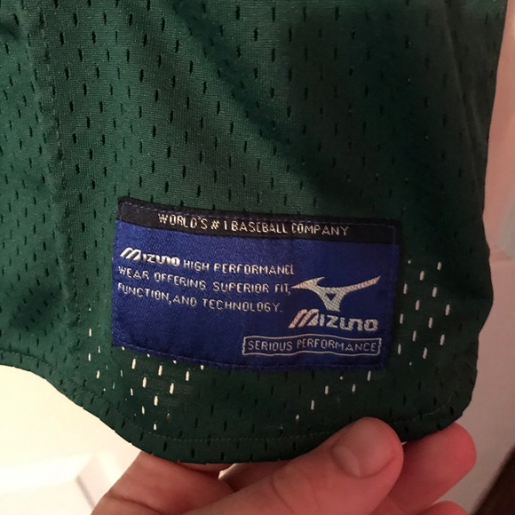 Mizuno Green Practice Baseball Jersey Mens XXS - Picture 6 of 12